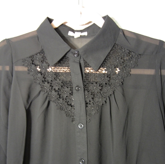 Sheer Button Up - Picture 2 of 5